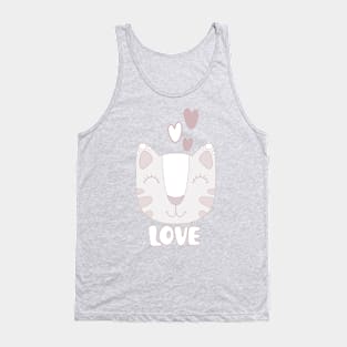 Love Cute Cat Tank Top